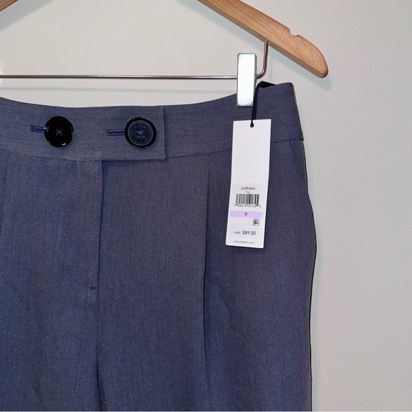 NWT 🏷️ Women’s Calvin Klein US 6 Periwinkle Dress Pants with Pockets - Picture 10 of 13